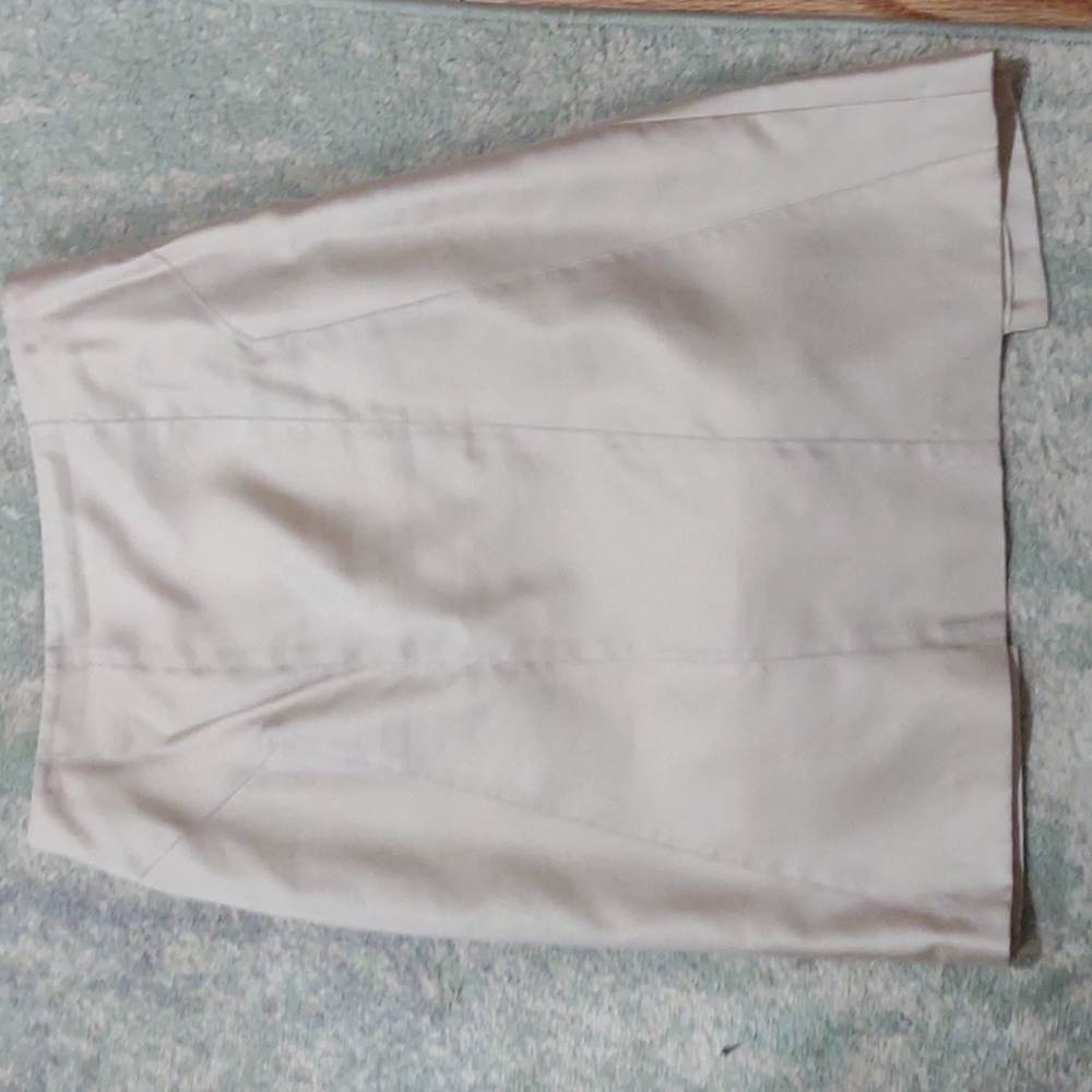 Champagne silk pencil skirt